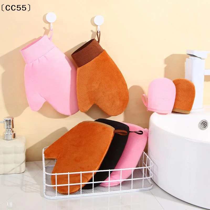 

1 pcs Body Lotion Glove Self-Tanning Mitt Double-Sided Prevents Sticky Hands Applicator Quick Dry Flocking Glove 〔CC55〕