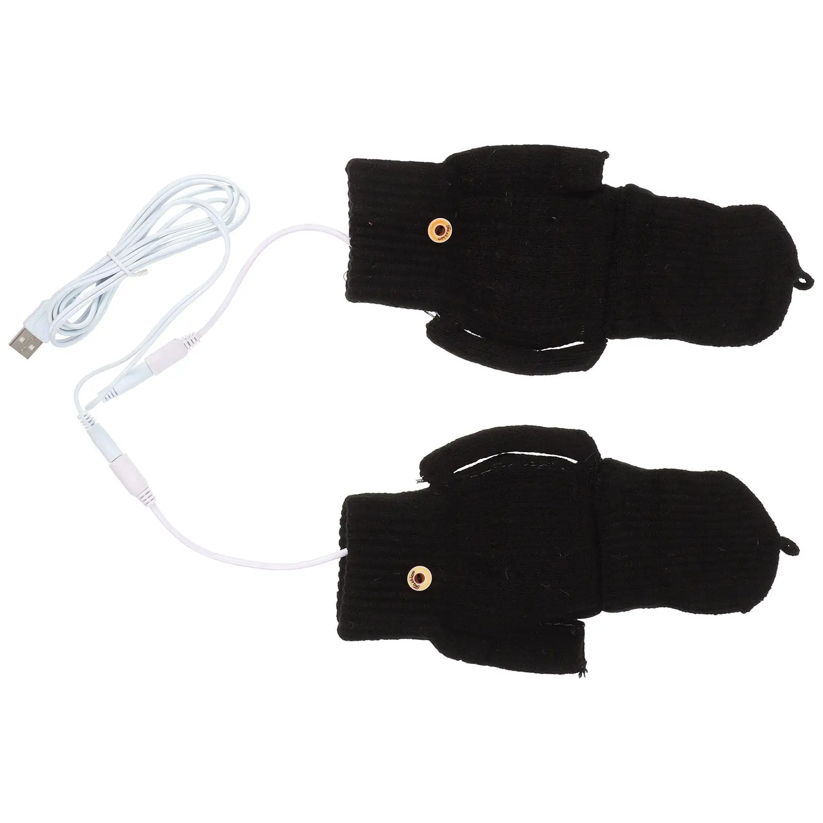 

1Set USB Rechargeable Heated Gloves Thermal Windproof Mitts for Cold Weather Outdoor Sports Skiing Cycling Hiking Electric Hand