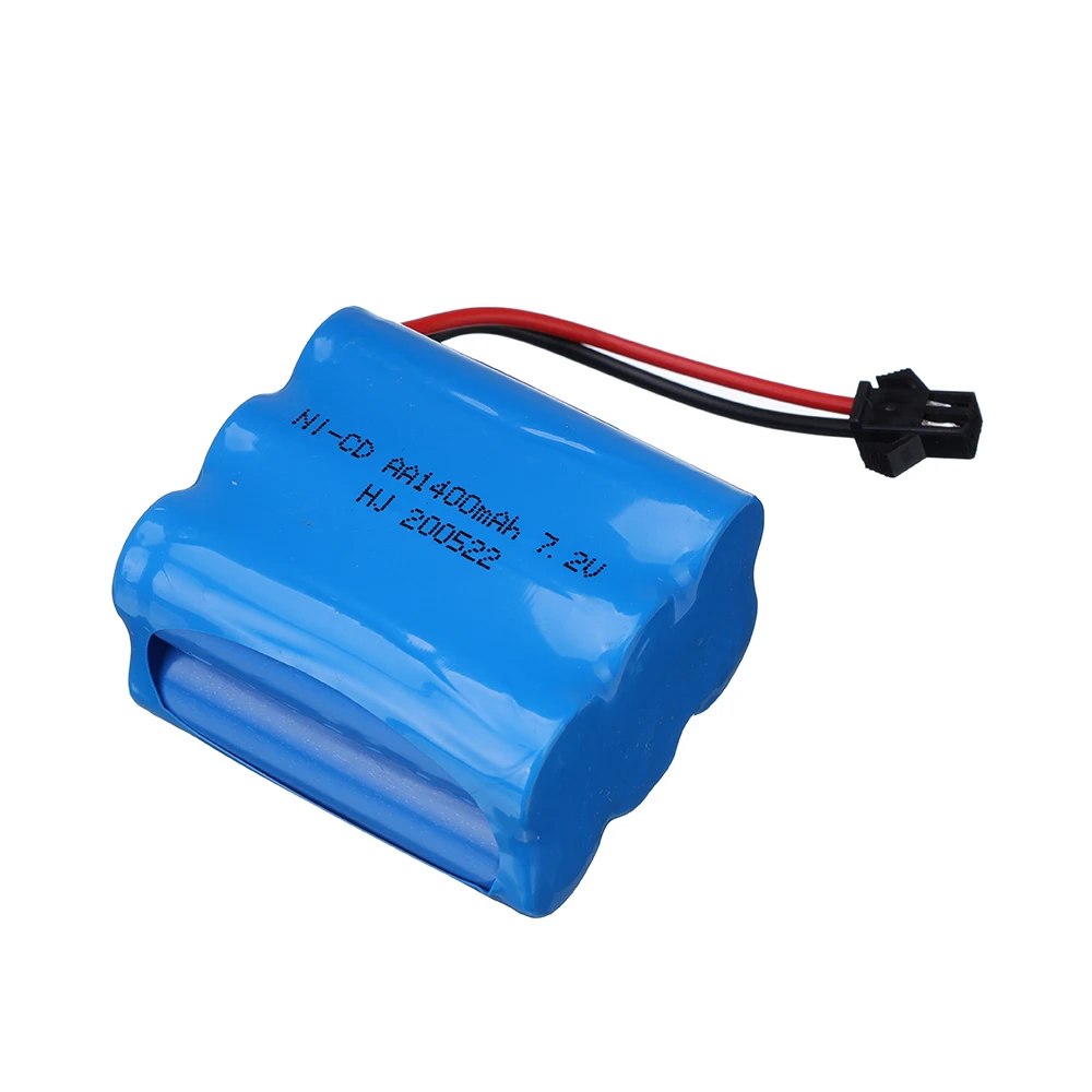 7.2v 1400mah Ni-CD Battery SM PLUG For RC Toys Car Tanks Trains Trucks Robot AA 7.2v Rechargeable Battery Pack For RC Boats