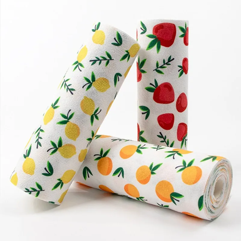 

20Pcs 25x25cm Microfiber Cartoon Fruit Printed Kitchen Cleaning Towel Non Greasy Dishwashing Cloth