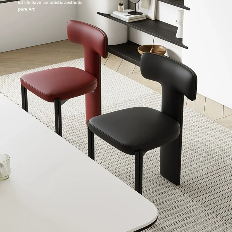 Italian Designer Dining Chair Modern Living Room Chair with Backrest Minimalist Vanity Seat
