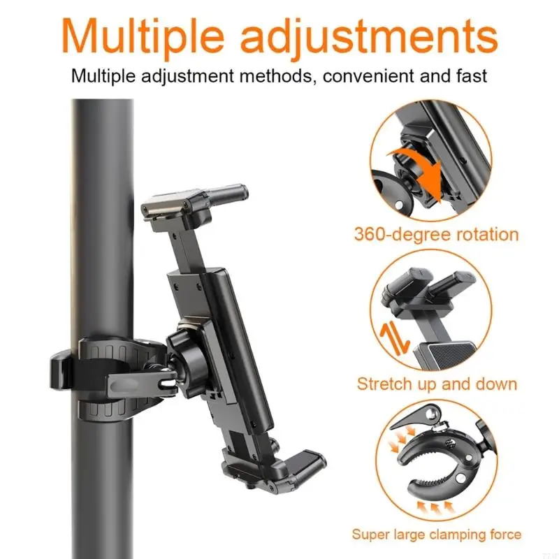 New Extended Ball Clamp For Bicycles Tablets Holder Adjustable Rotation 4.7-9.6inch 77JC