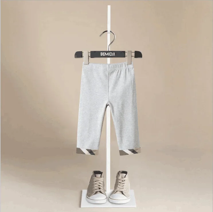 Autumn Solid Kid Leggings Girl Thin Tights Sweatpants  Child Casual Ankle Length Pants Spring Toddler Skinny Cropped Trousers