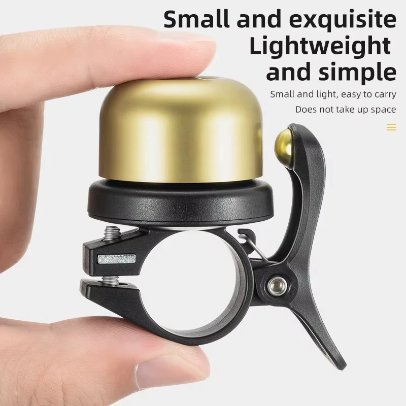 Bicycle Brass Bell For AirTag Case Anti-Theft Waterproof Bike Mount Bicycle Bell For Air Tag GPS Tracker Under Bike Bell Holder