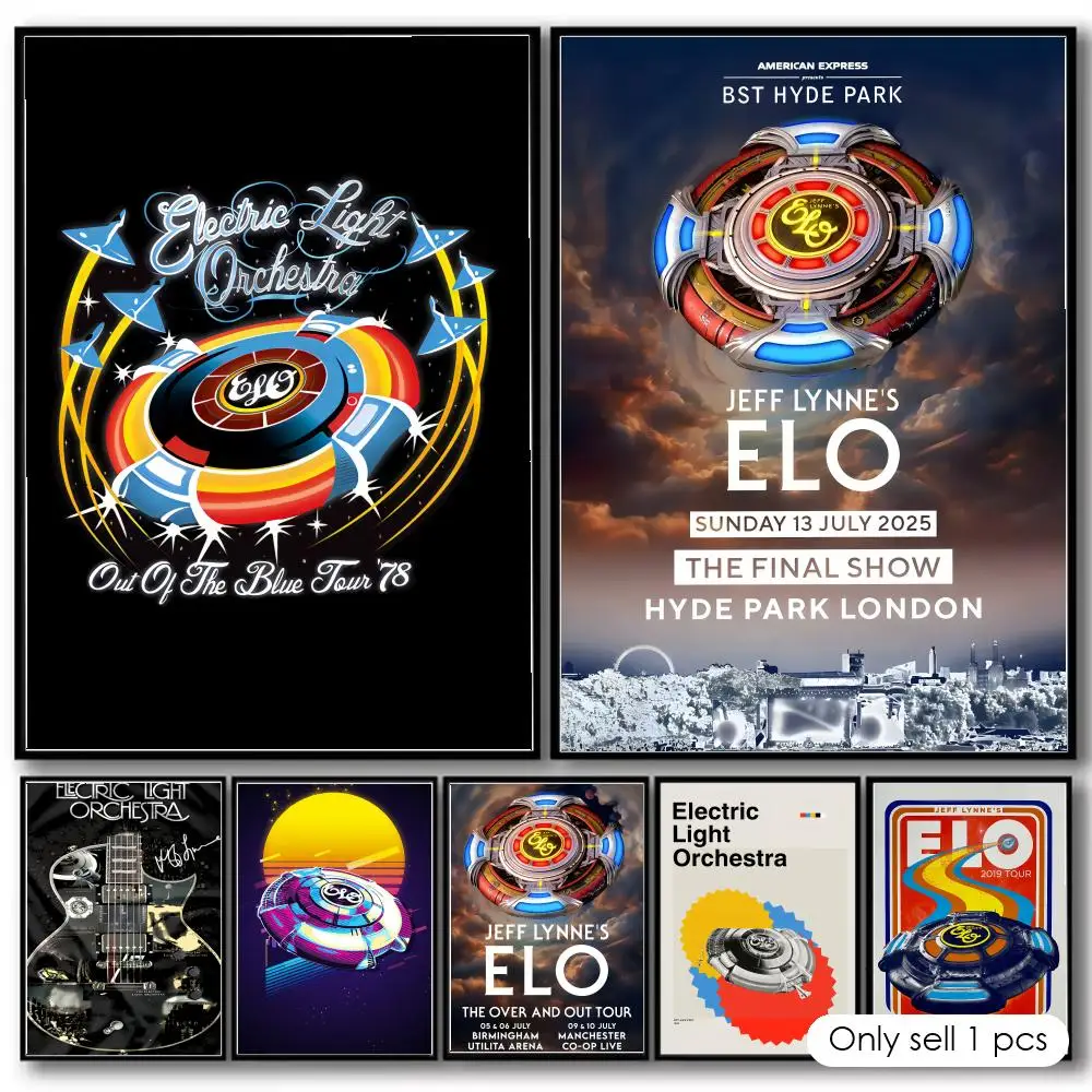 ELO Electric Light O-Orchestra Painting Calligraphy Cotton Canvas Wall Art Poster Quality Decor Painting for Home Decor