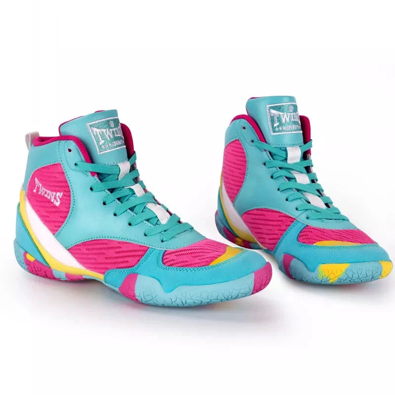 Professional Wrestling Shoes Boxing Fighting Leather Sports Shoes Indoor Soft Sole Training Competition Sports Boots