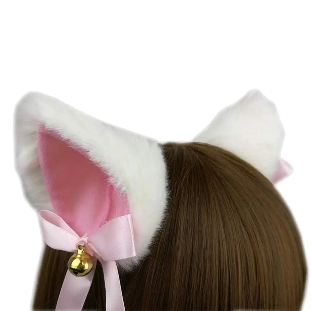 Anime Cat Ear Hairclip Cosplay Lolita Kawaii Kitten Headdress Cute Cartoon Animal Headwear Halloween Party Costumes  Accessories