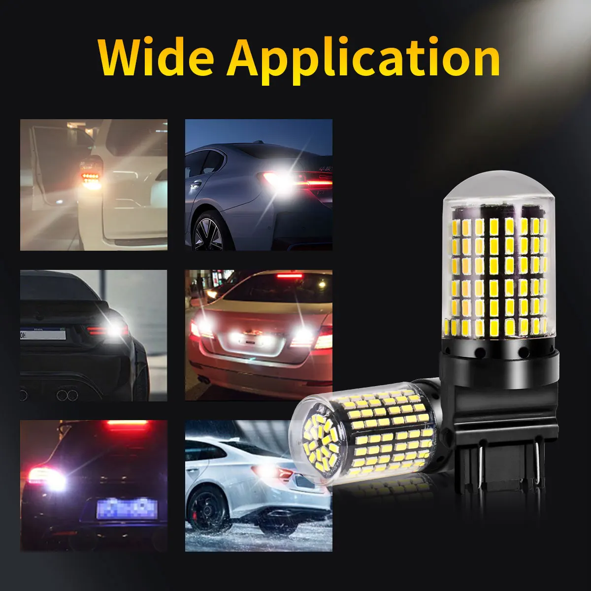 3014 Chips 2 Pieces of 3156 T25 3157 Car LED Reverse Light Bulbs for Car Rear Tail Turn Signal Reverse Brake Running Lights