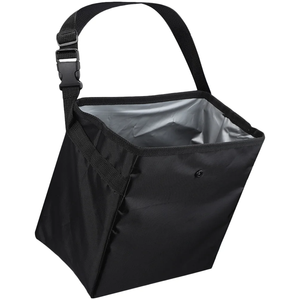 

Waterproof Nylon Car Trash Bin Portable Organizer For Storing Paper Towels Bottles Snacks And More Vehicle Accessories