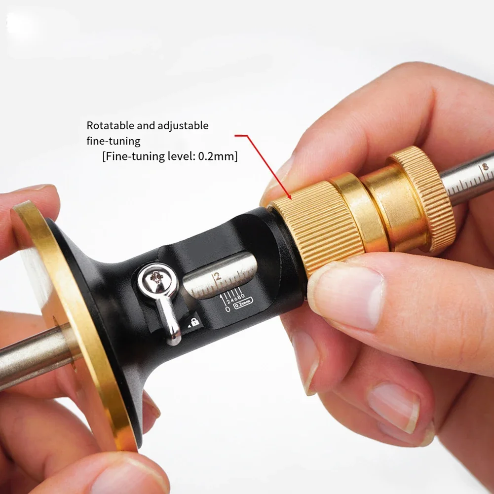 Woodworking Marking Tool Featuring 02mm Increment Adjustment and Sturdy Knob for Reliable and Smooth Wood Markings