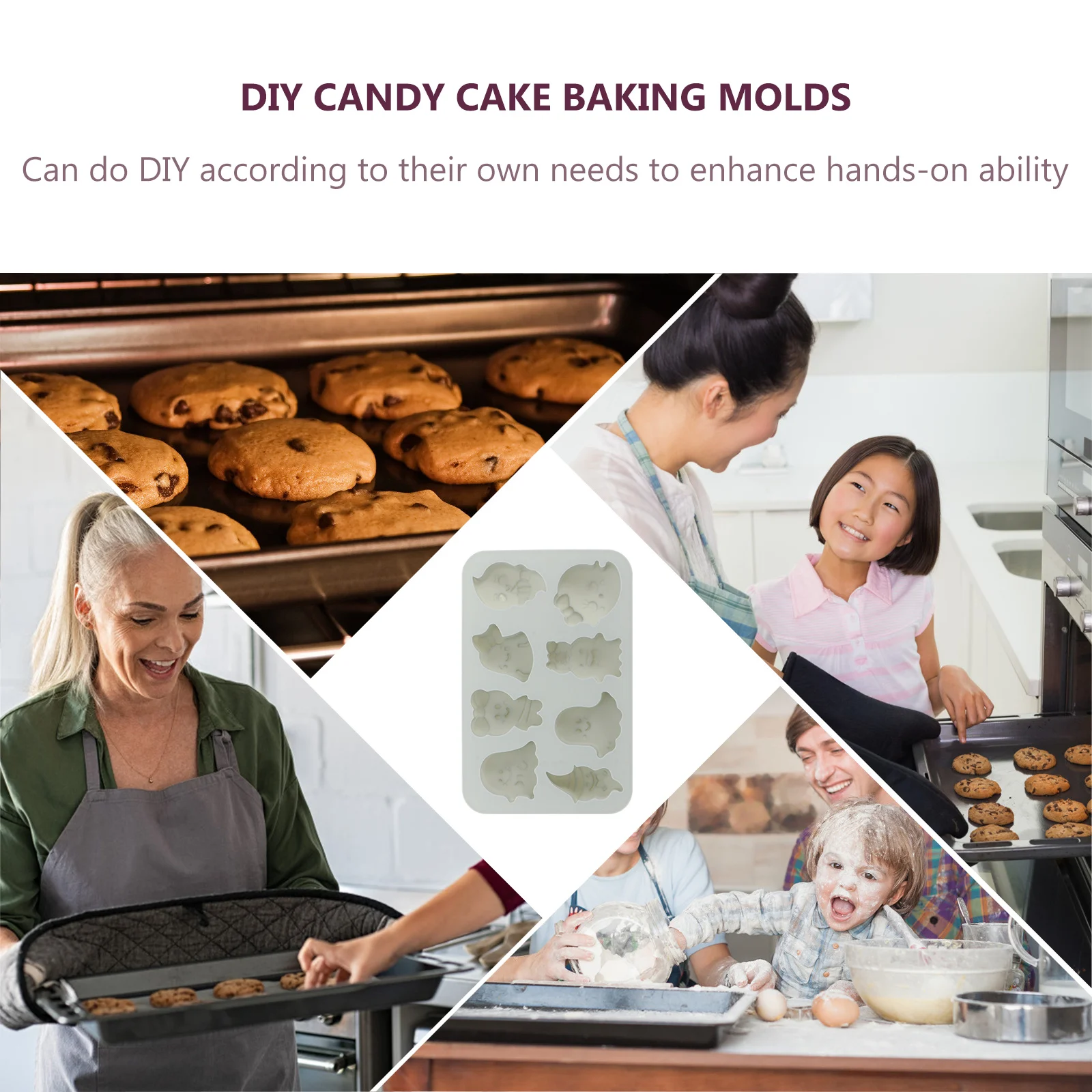 

1 pc Ghost Shape Pumpkin Cake Mold Silicone Baking Mold For Halloween Dessert Coffee Shop Home Party Use Cake Tool