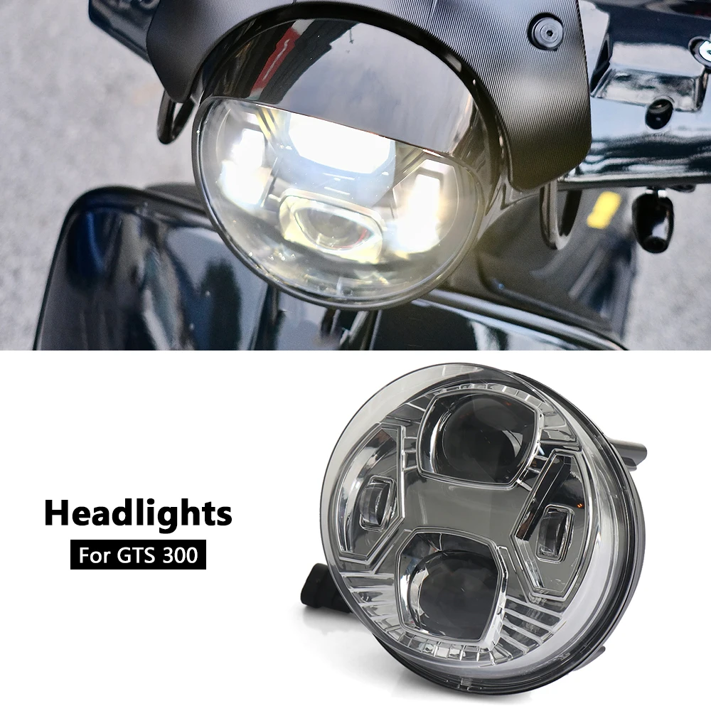 

Motorcycle Accessories Front LED Headlight Headlamp Head Light Fairing For Vespa GTS300 gts300 Gts 300 GTS 300