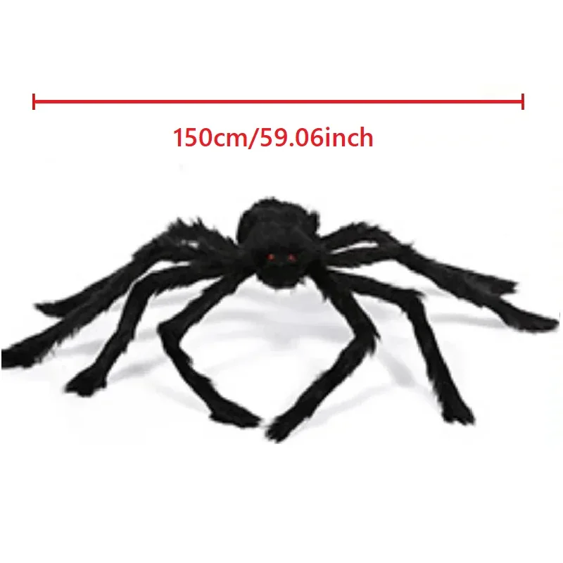Riesige Halloween-Spinne für den Innen- und Außenbereich, Veranda-Dekoration für Spukhaus oder Zuhause, Party, Halloween-Dekorationen