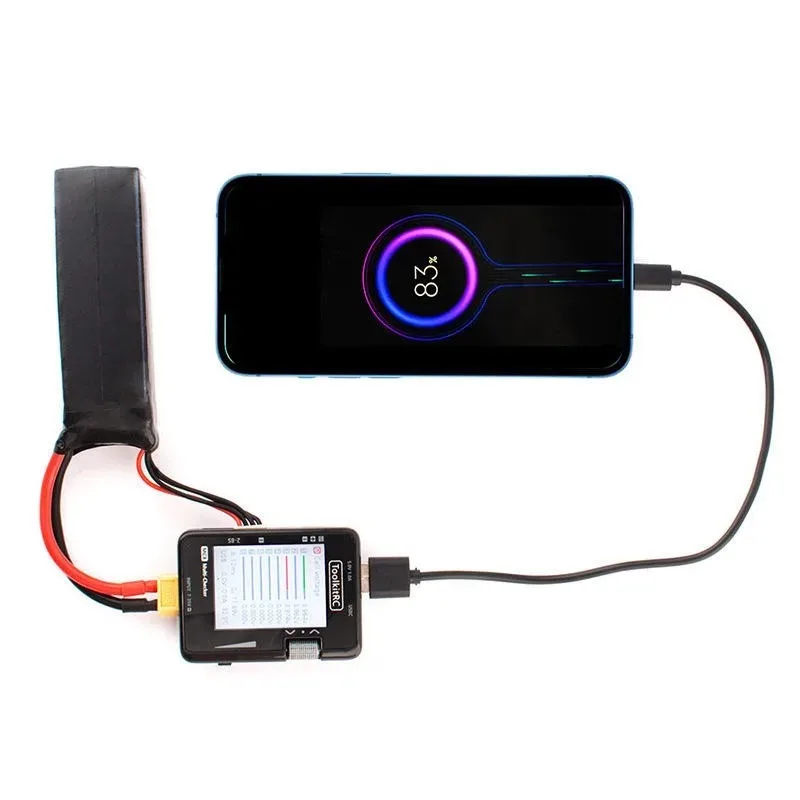 

ToolkitRC MC8 All-in-One Diagnostic Tool, Battery Cell Checker Balancer with RX Signal Test & Quick Charge Function