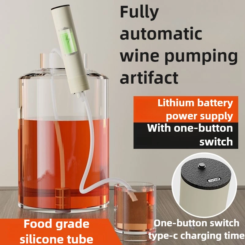 Handheld Electric Wine Decanters Dispenser Household Wine Tank Beater Suction Baijiu Filter Automatic Wine Suction