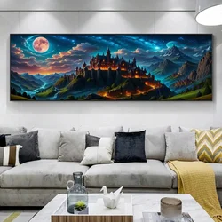 Fantasy Moonlit Castle Diamond Painting Magic Castle In The Moonlight Landscape Diamond Mosaic Embroidery For Livng Room Decor