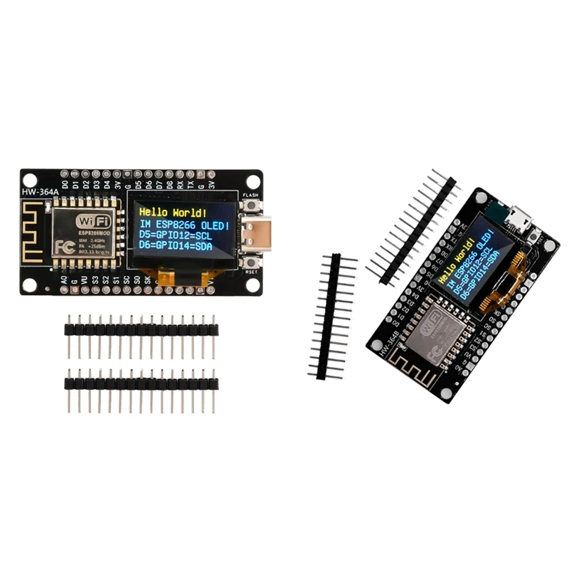 Nodemcu ESP8266 Development Board Serial Wifi Module CH340G With 0.96 OLED Screen For Arduino/Micropython ESP8266 Durable (A)