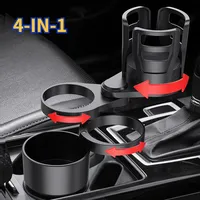 4-IN-1 Car Cup Holder Multifunction Adjustable Auto Cup Expander Adapter 360 Degrees Rotating Bottle Mount Car Accessories