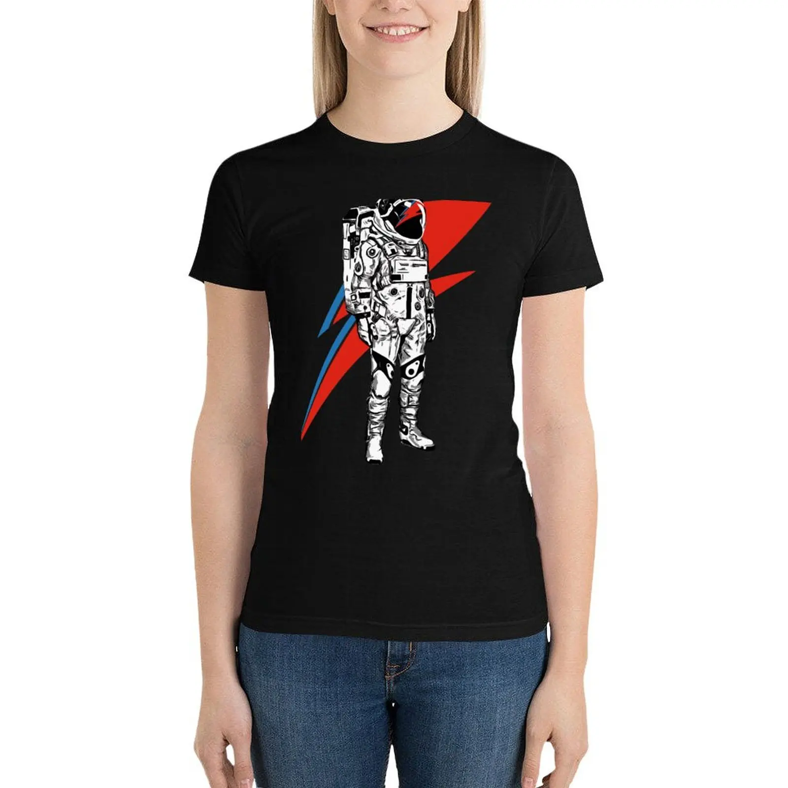 Bowie Custom T-Shirt anime clothes tops hippie clothes T-shirts for Women