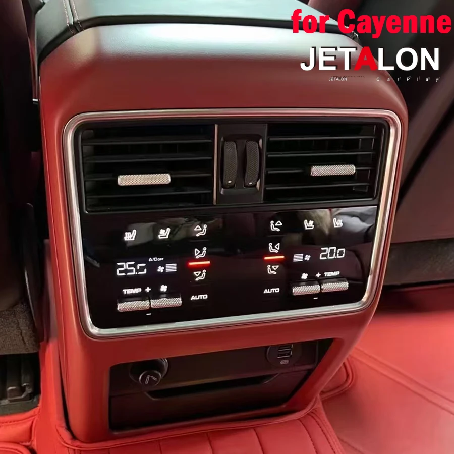 Rear Seats Air Conditioning Panel For Porsche Cayenne 2024 LCD Climate Control Panel No Programming Lossless Upgrade XY