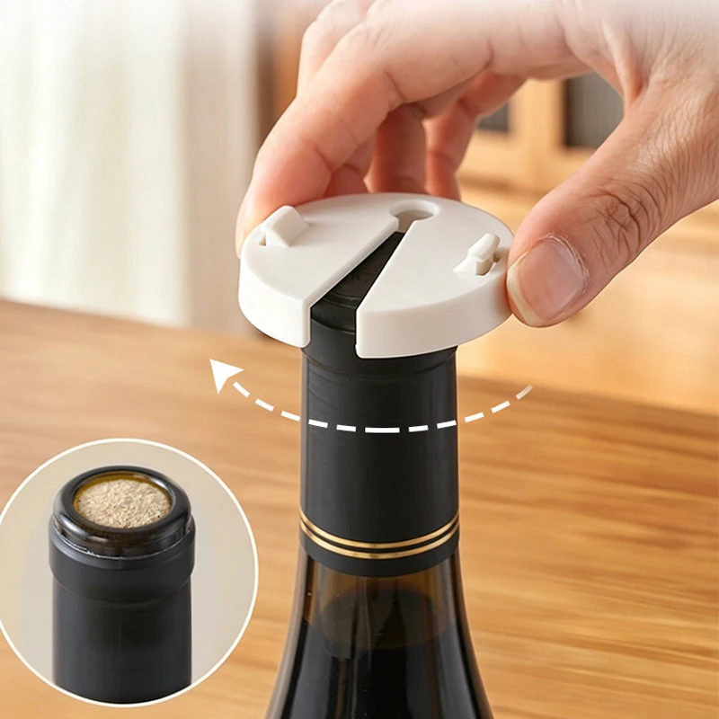 2-in-1 bottle opener for household kitchen use, suitable for beer, red wine, and other wines, portable pneumatic cap opener