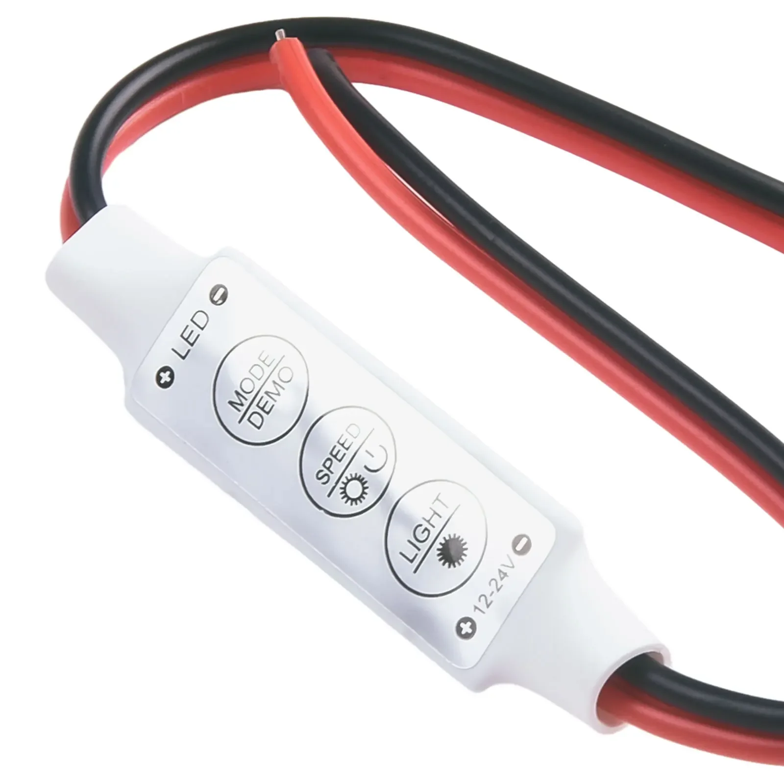 12V Mini LED Strip Light Dimmer On/Off Switch 5 Dynamic Modes Compact Design Compatible with For 3528 5050 5630