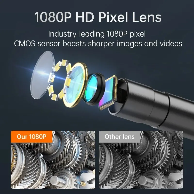 INSKAM 4.3 Inch IPS Screen Industrial Endoscope Camera HD1080P Single Lens Pipe Inspection Borescope for Checking Car Sewer