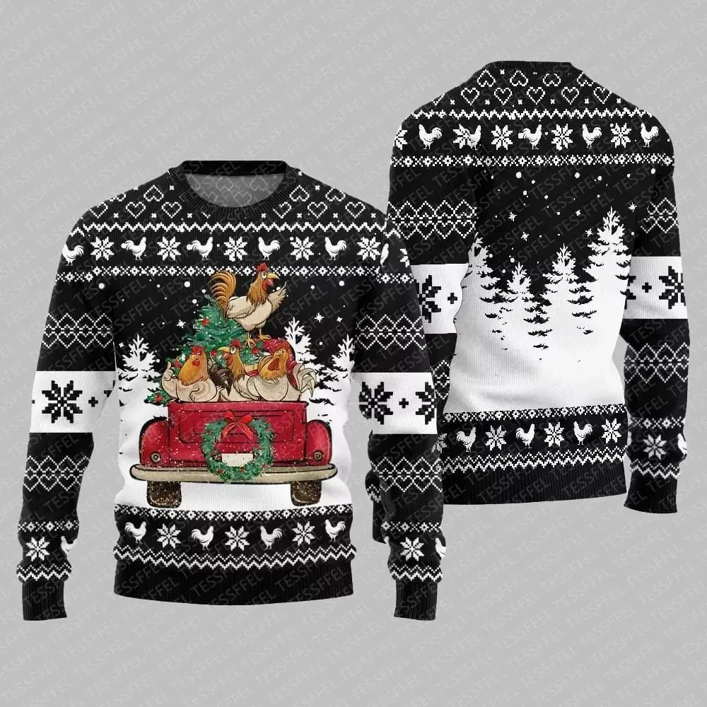 Christmas Skull Santa Claus Pets Jesus Knitted Ugly Sweater 3DPrint Vintage Winter Casual Harajuku Pullover Retro Long Sleeves