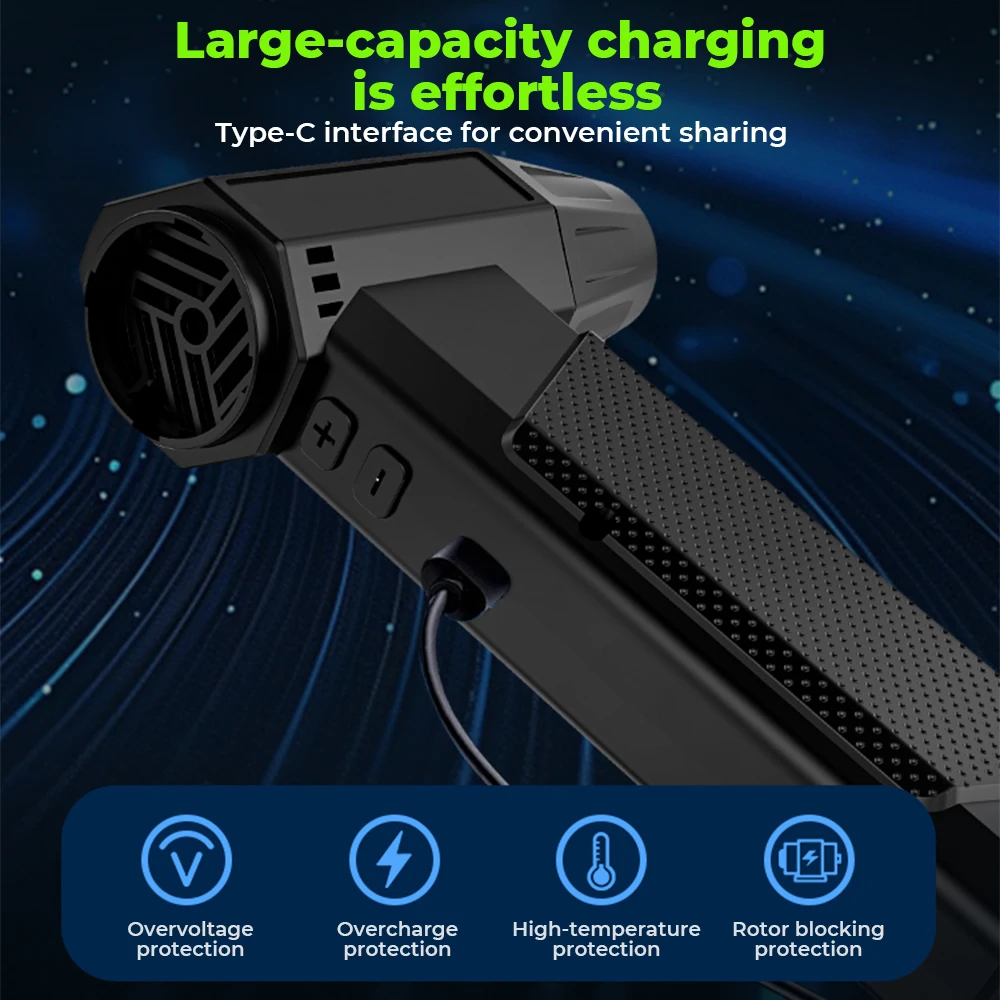 Violent Fan 980000RPM Powerful Air Blower Vacuum Dust Cleaner Type-C Charging Strong Winds 55m/s Brushless Turbo Jet Blower Tool - Image 6