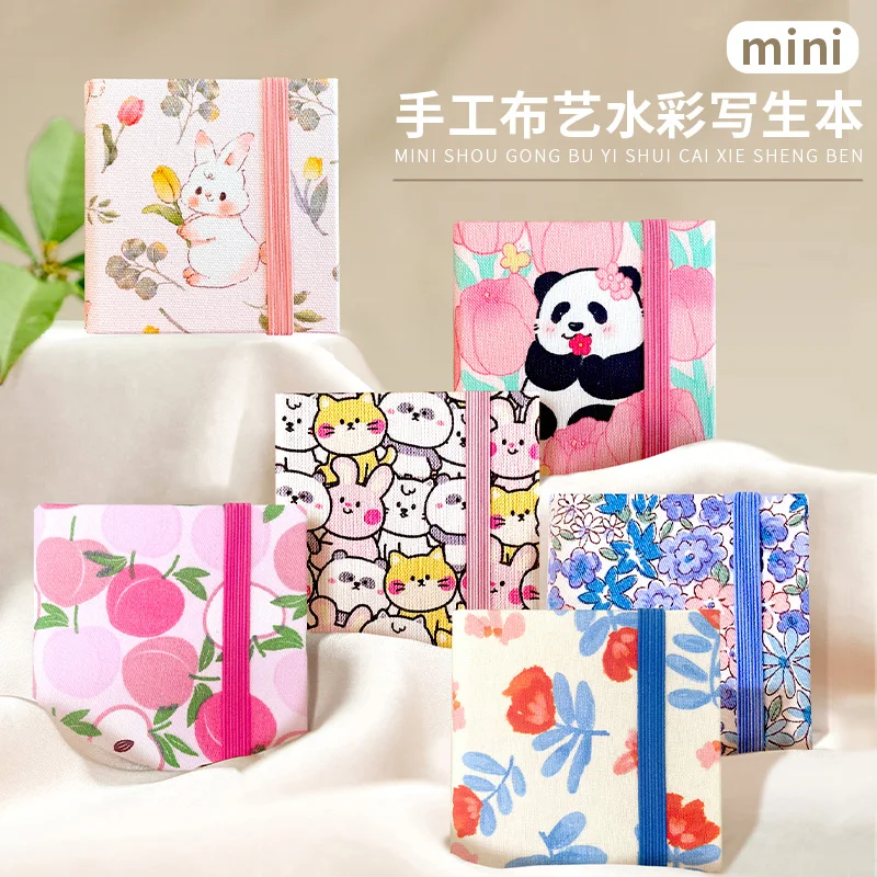 Sketch travel portable high value handbook flying bird fabric mini watercolor book 300g art special