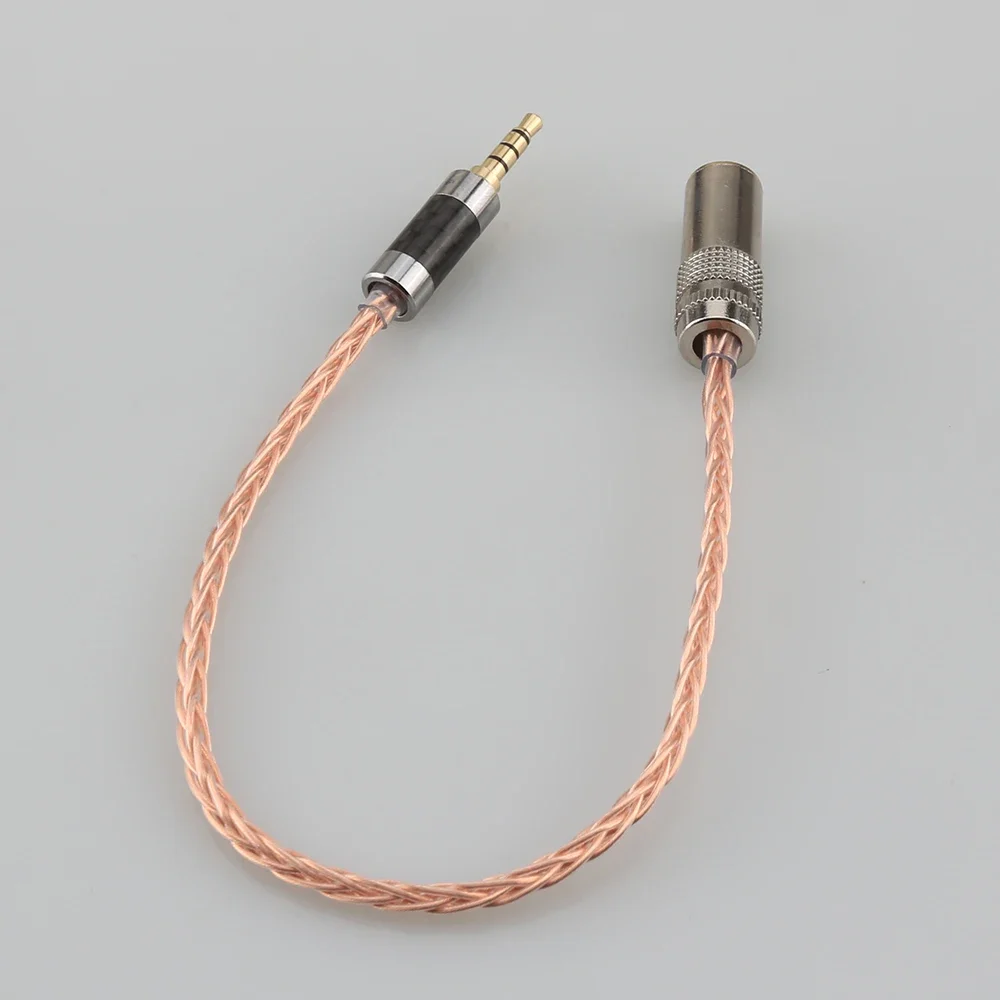 Высокое качество 10 см 3,5 мм TRRS «папа» на 4,4 мм «мама» сбалансированный адаптер 8 ядер 7N OCC посеребренный аудиокабель-адаптер