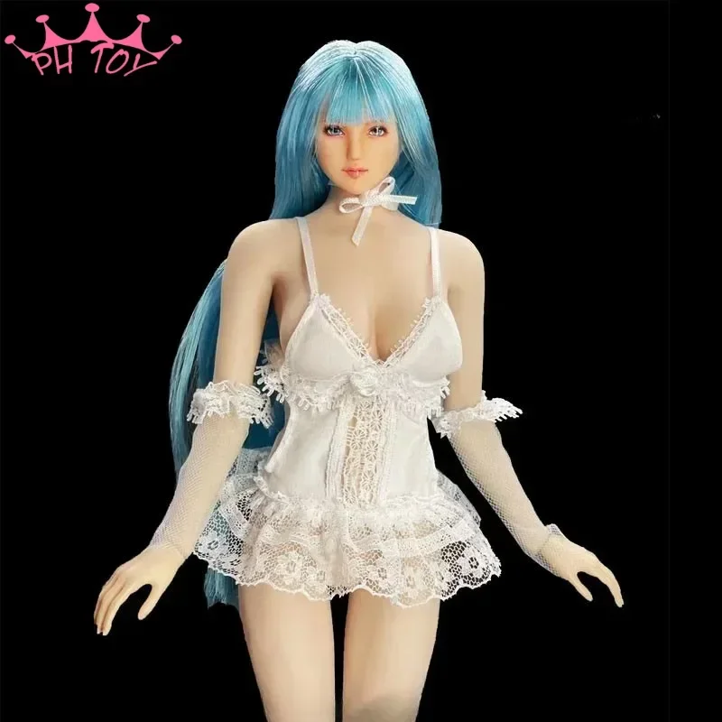 

1/6 Female Soldier Sexy Lace Dress Cute Bride Dress Night Dress Mesh Gloves Stockings Clothes Model for 12'' Action Figure Doll