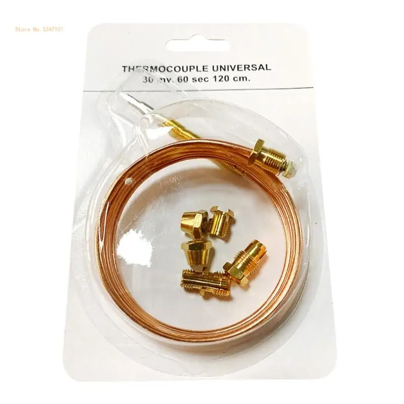 120cm Gas Thermocouple Valves for Water Boiler with 5pcs Fixed Part Gas Oven Dropship