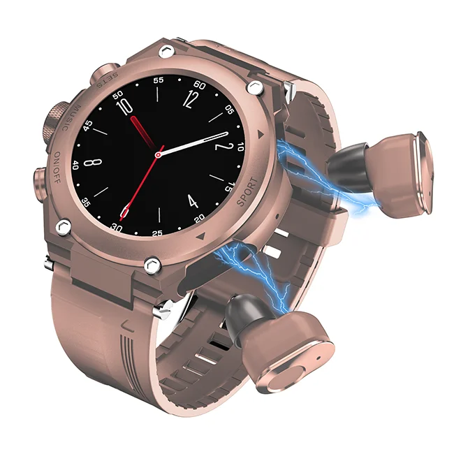 

2 in 1 Smart Watch T92 Headphones Headset BT Calling Fitness Tracker Smartwatch Earbuds Wireless Music TWS Reloj Intelligente