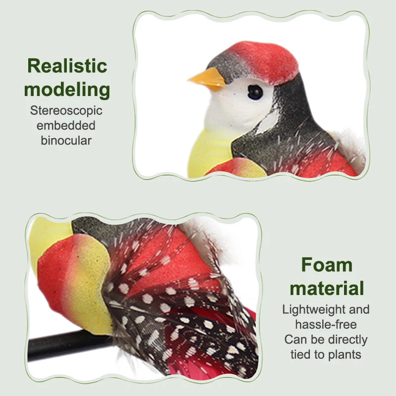 for Ornament Swallow Tail Bird Clip Handmade Simulation Bird Plant-decorated artificial bird handicrafts