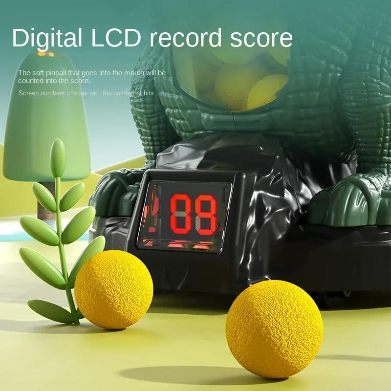 Hungry Shooting Dinosaur Toy Air-powered Gun Soft Bullet Ball With Light Electronic Scoring Battle Two-man Match Competition Toy