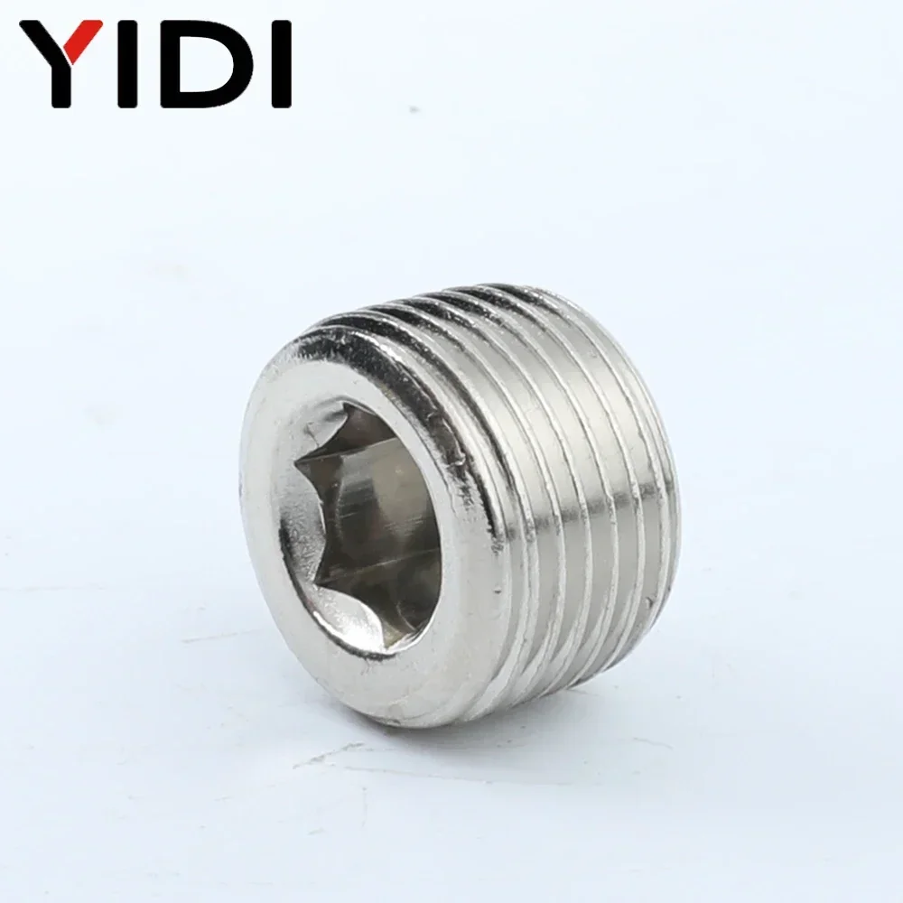 5/10/20pcs Pneumatic Connection Air Hose Tube Pipe Plug Fitting Fittings Connector Male Thread stop end Kit Set 1/2 3/8 1/4 1/8