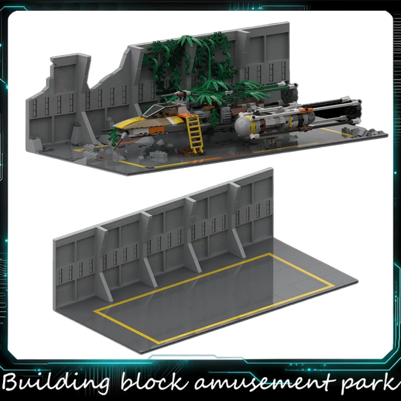

New MOC Star Battle SeriesAbandoned Y-Shaped And Hangar Display Model Technology Building Blocks Creative Kid Popular Toy Gift