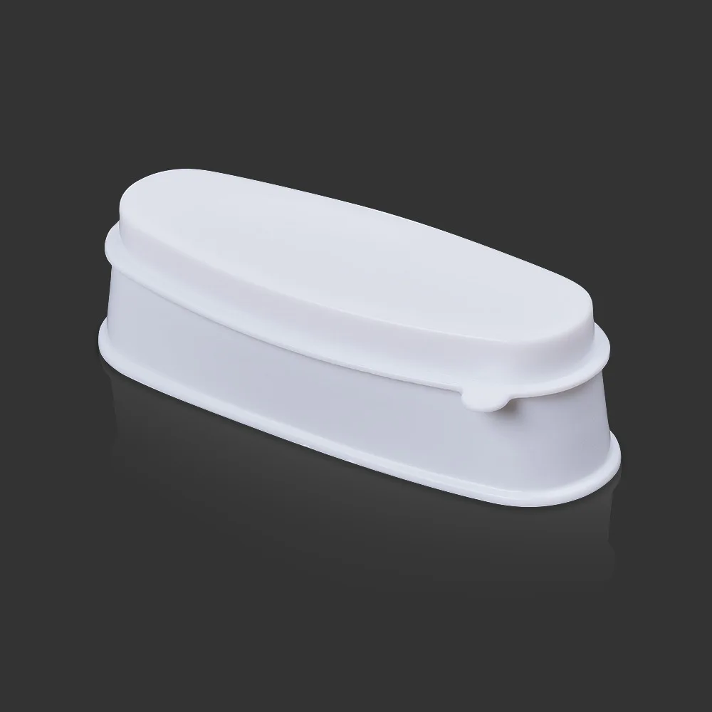 フレンチマニキュアパウダー容器ボックス ポータブルネイルアートツールオーガナイザー サロン・家庭用 アクリルホワイトネイルデザイン収納ケース