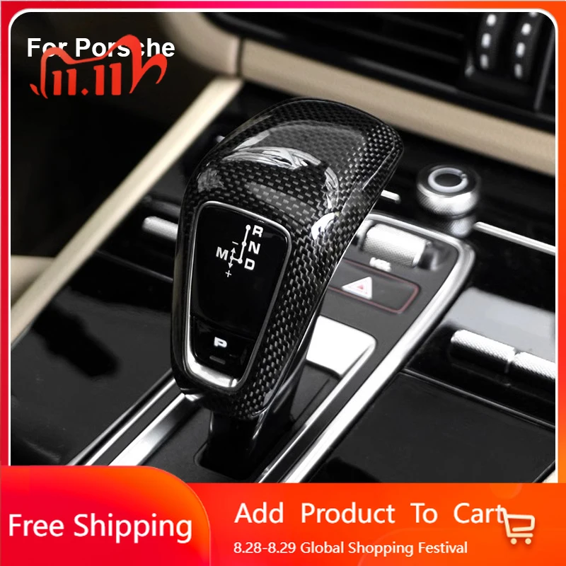 

Внутренние наклейки для Porsche Cayenne 2018 2019 2020 2021 2022 2023, автомобильный рычаг переключения передач, сменная крышка ручки переключения передач, интерьер Mo