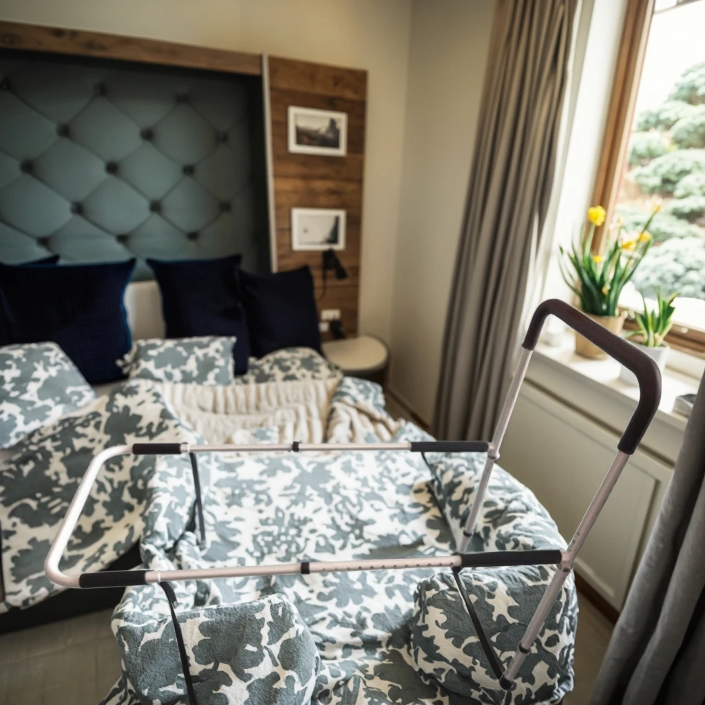 مصنع تصنيع مختلف السرير الأبيض مساعدة السكك الحديدية متعددة الوظائف حار بيع السرير مساعدة السكك الحديدية المسنين ووكر #3