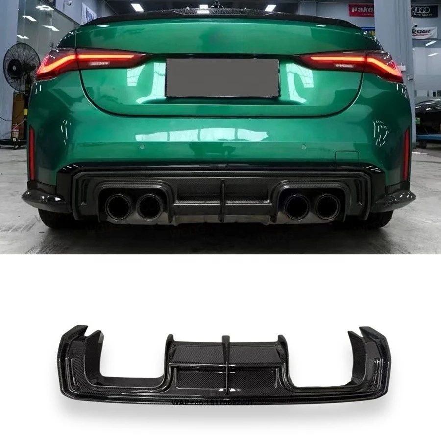 

V Style Carbon Fiber Rear Diffuser forBMW G80 M3 G82 M4 2021+Rear Bumper Lower Lip Splitter Spoiler Car Bodykit