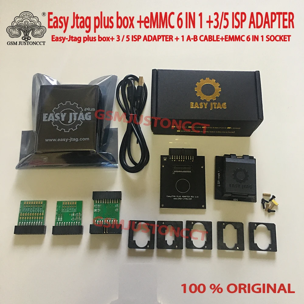 2025 Original Z3X Easy Jtag plus box Full set Easy-Jtag plus box+ EASY JTAG EMMC socket+3 adapters