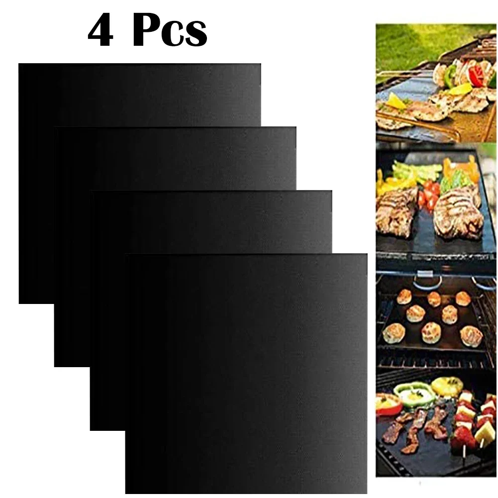 Strumenti per Barbecue per campeggio strumenti per Barbecue tappetini per griglia accessori per Barbecue 40cm strumento per griglie antiaderente in fibra di vetro per attrezzature da cucina all'aperto