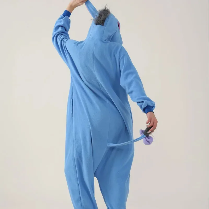 

Осел мультфильм животных косплей пижамы с капюшоном домашняя одежда с длинными рукавами одежда для сна зимняя домашняя одежда для взрослых сохраняет тепло