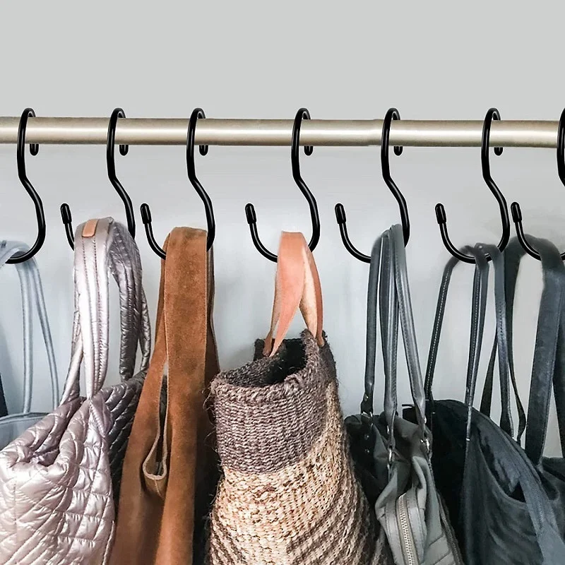 4Pcs Purse Hanger for Closet, Unique Twist Design Bag Hanger Purse Hooks, Closet Rod Hooks for Hanging Bags, Purses, Handbags
