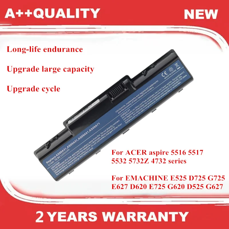 Laptop Battery For ACER aspire 5516 5517 5532 5732z 4732 series for EMACHINE E525 D725 G725 E627 D620 E725 G620 D525 G627