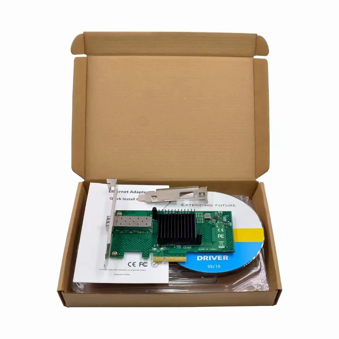 X520-SR1 10G SFP+ Server Fiber Optic Network Card 82599EN Chip PCIE X4 Single Optical Port Network Card