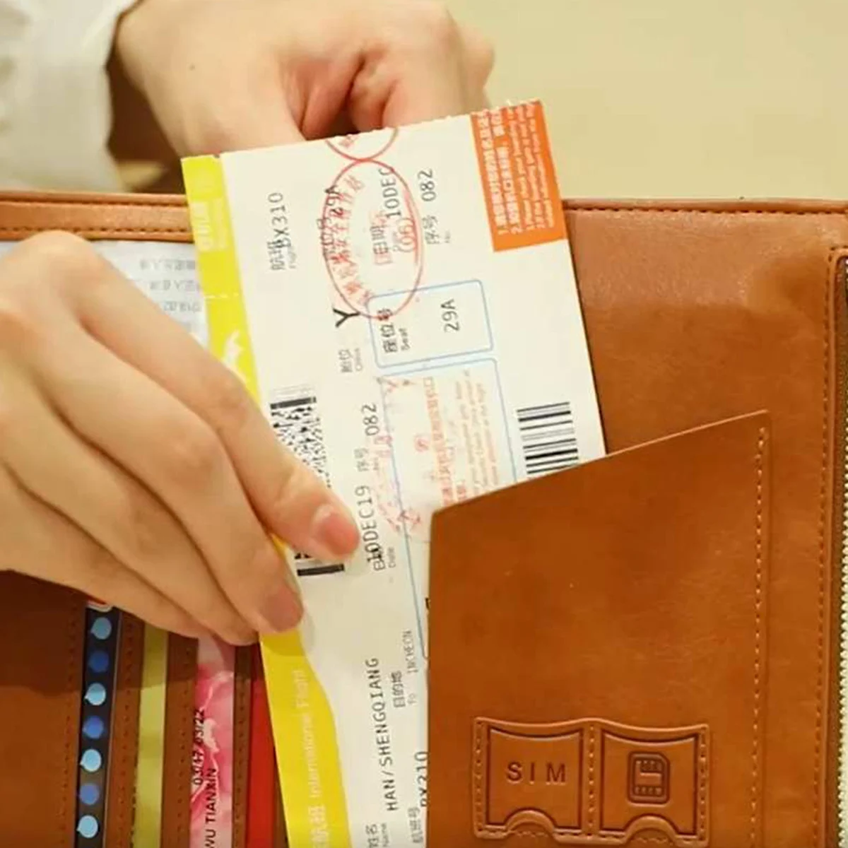 Cartera de viaje multifunción, tarjetero Rfid, soporte para documentos, libro de pasaporte, 2 piezas