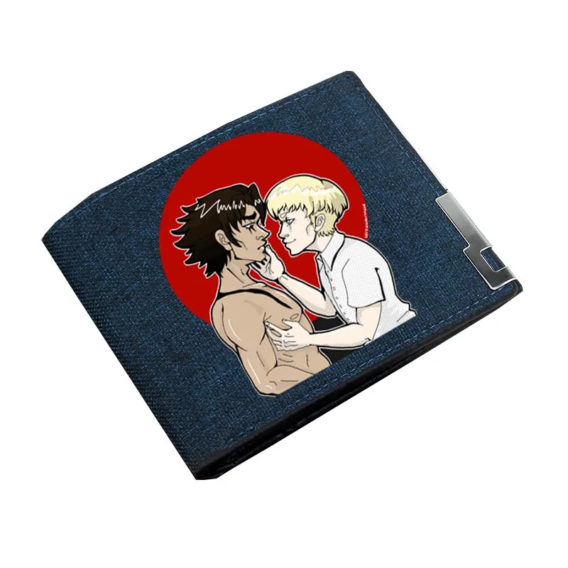 Anime Game DEVILMAN crybaby  Wallet Boy Gril Cartoon Coin Purse Teenager Canvas Wallet Casual Cash Holder Bi-Fold Short Wallet